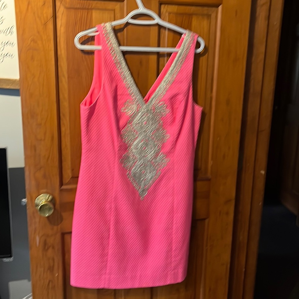 Beautiful pink and gold summer dress